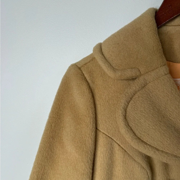 Vintage 1970s Pendleton Camel Brown Virgin Wool Longline Coat and Skirt Set - Picture 4 of 16